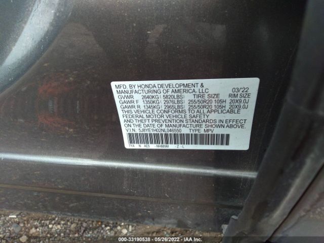 Photo 8 VIN: 5J8YE1H02NL046550 - ACURA MDX 