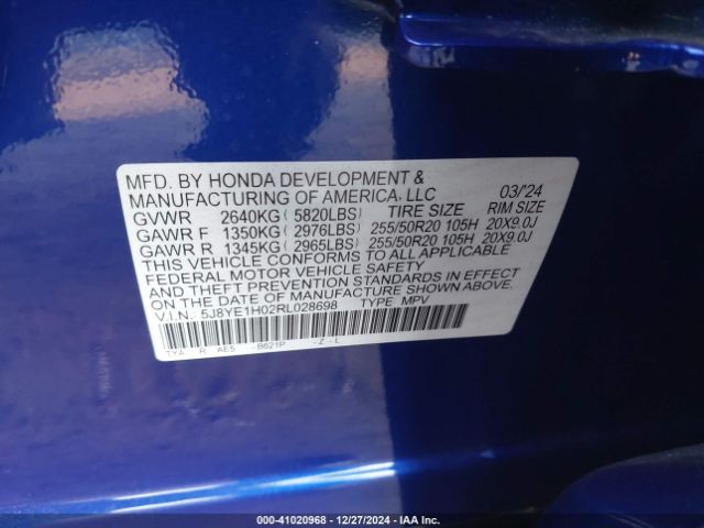 Photo 8 VIN: 5J8YE1H02RL028698 - ACURA MDX 