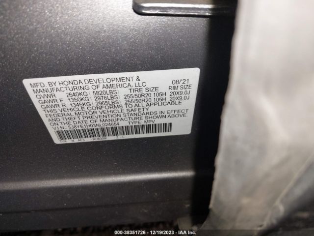 Photo 8 VIN: 5J8YE1H03NL024654 - ACURA MDX 