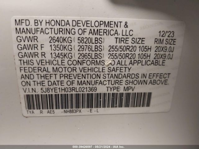 Photo 8 VIN: 5J8YE1H03RL021369 - ACURA MDX 