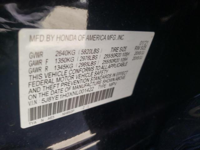 Photo 9 VIN: 5J8YE1H0XNL001422 - ACURA MDX A-SPEC 