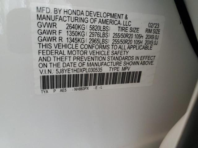 Photo 12 VIN: 5J8YE1H0XPL030535 - ACURA MDX 