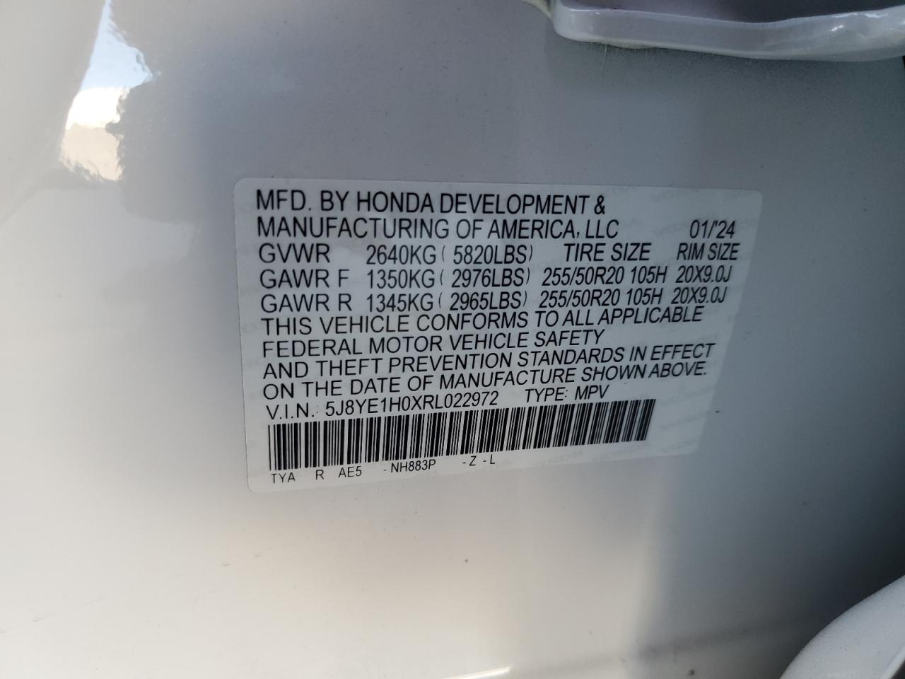 Photo 12 VIN: 5J8YE1H0XRL022972 - ACURA MDX 