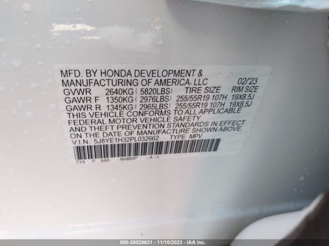 Photo 8 VIN: 5J8YE1H32PL032662 - ACURA MDX 