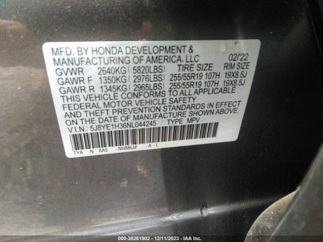 Photo 8 VIN: 5J8YE1H36NL044245 - ACURA MDX 