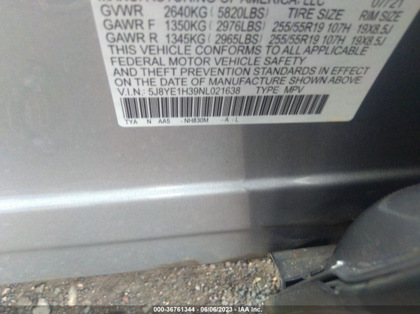 Photo 8 VIN: 5J8YE1H39NL021638 - ACURA MDX 