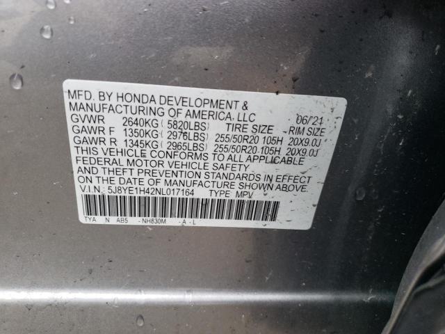 Photo 9 VIN: 5J8YE1H42NL017164 - ACURA MDX TECHNO 