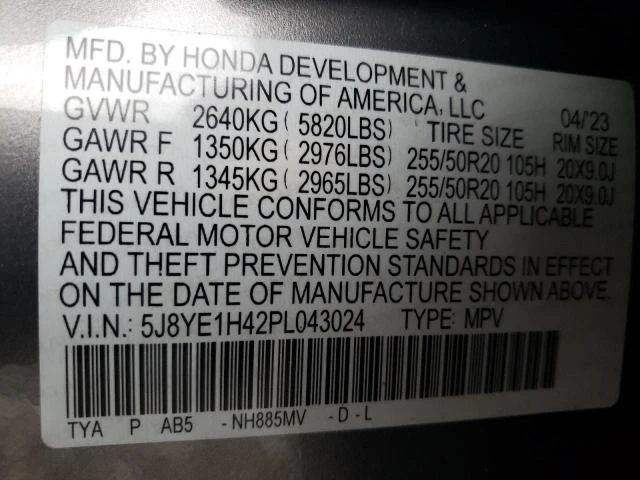 Photo 12 VIN: 5J8YE1H42PL043024 - ACURA MDX 