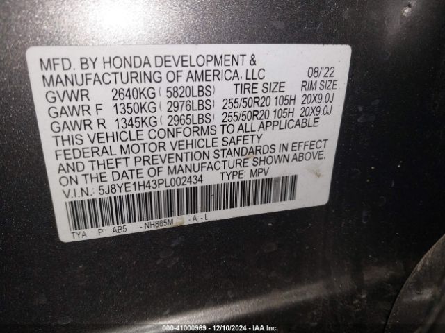 Photo 8 VIN: 5J8YE1H43PL002434 - ACURA MDX 