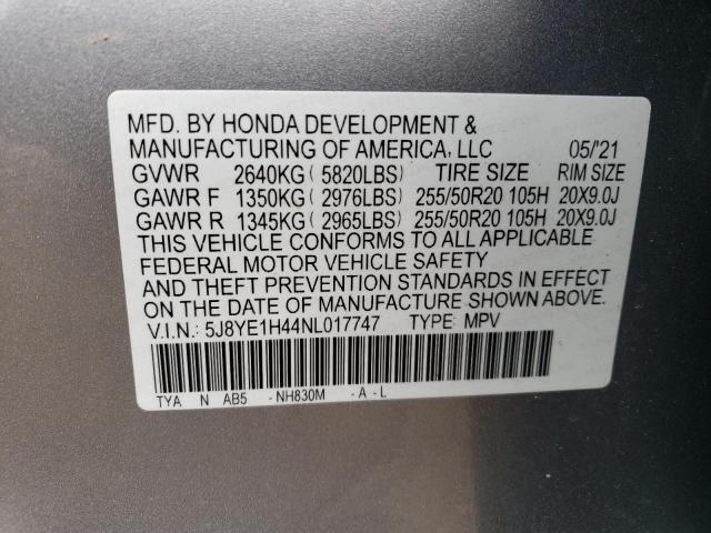 Photo 12 VIN: 5J8YE1H44NL017747 - ACURA MDX 