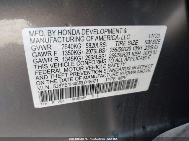 Photo 8 VIN: 5J8YE1H45RL018671 - ACURA MDX 