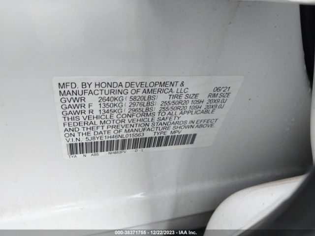 Photo 8 VIN: 5J8YE1H46NL015563 - ACURA MDX 