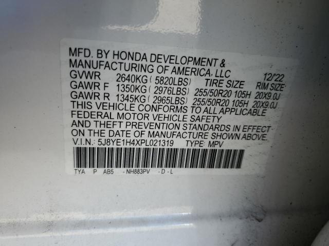 Photo 11 VIN: 5J8YE1H4XPL021319 - ACURA MDX TECHNO 