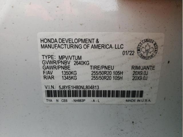 Photo 12 VIN: 5J8YE1H80NL804813 - ACURA MDX ADVANC 