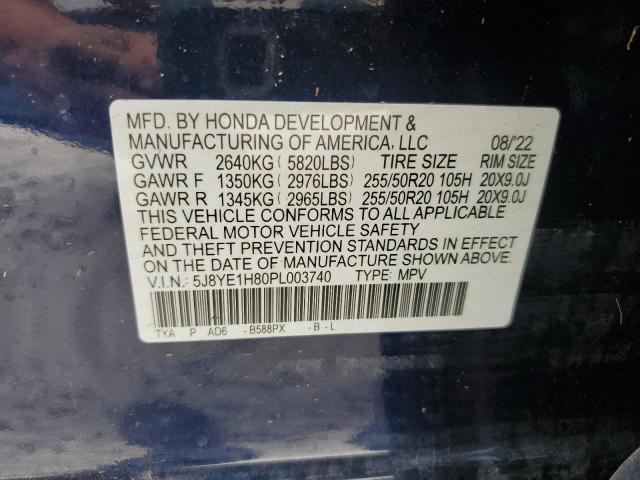 Photo 9 VIN: 5J8YE1H80PL003740 - ACURA MDX ADVANC 