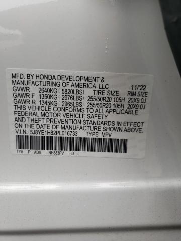 Photo 12 VIN: 5J8YE1H82PL016733 - ACURA MDX ADVANC 