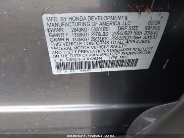 Photo 8 VIN: 5J8YE1H84RL026344 - ACURA MDX 