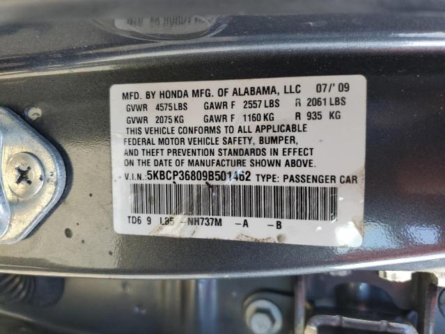 Photo 11 VIN: 5KBCP36809B501462 - HONDA ACCORD 