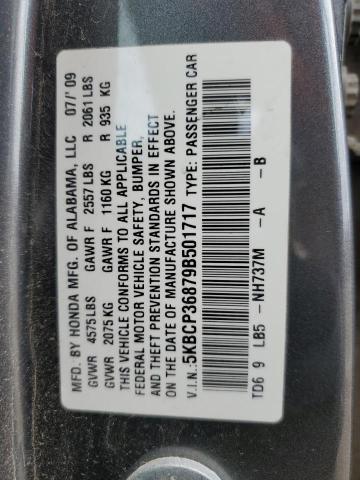 Photo 11 VIN: 5KBCP36879B501717 - HONDA ACCORD 