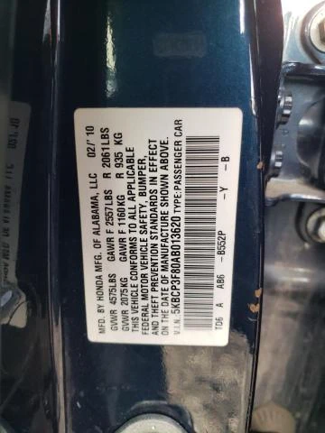 Photo 11 VIN: 5KBCP3F80AB013620 - HONDA ACCORD EXL 