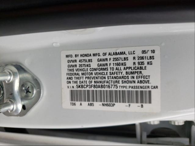 Photo 9 VIN: 5KBCP3F80AB016775 - HONDA ACCORD 