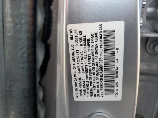 Photo 9 VIN: 5KBCP3F83AB001025 - HONDA ACCORD EXL 