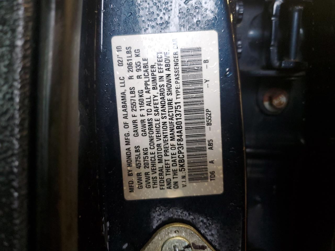 Photo 11 VIN: 5KBCP3F84AB013751 - HONDA ACCORD 