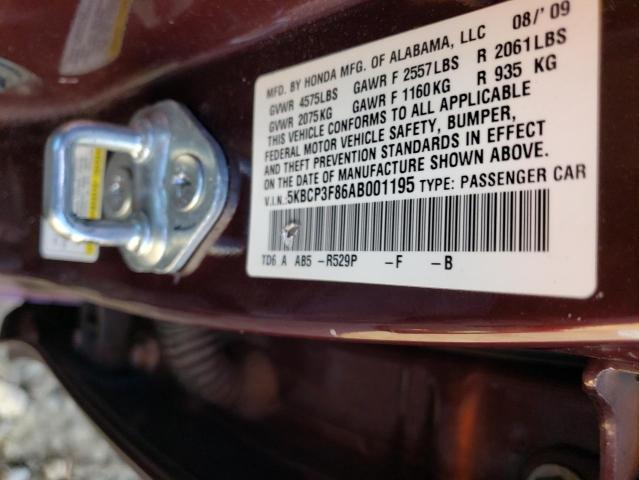 Photo 9 VIN: 5KBCP3F86AB001195 - HONDA ACCORD EXL 