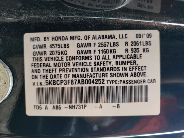 Photo 11 VIN: 5KBCP3F87AB004252 - HONDA ACCORD EXL 