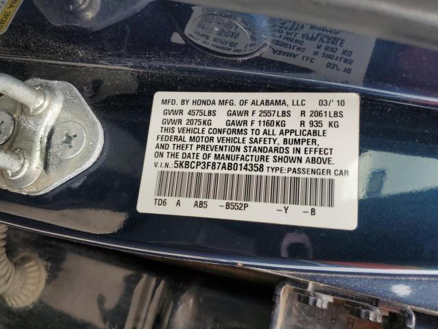 Photo 11 VIN: 5KBCP3F87AB014358 - HONDA ACCORD EXL 