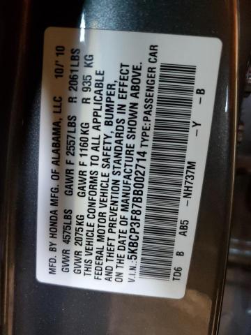 Photo 11 VIN: 5KBCP3F87BB002714 - HONDA ACCORD 