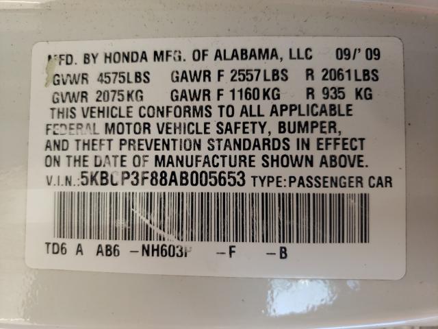 Photo 9 VIN: 5KBCP3F88AB005653 - HONDA ACCORD EXL 