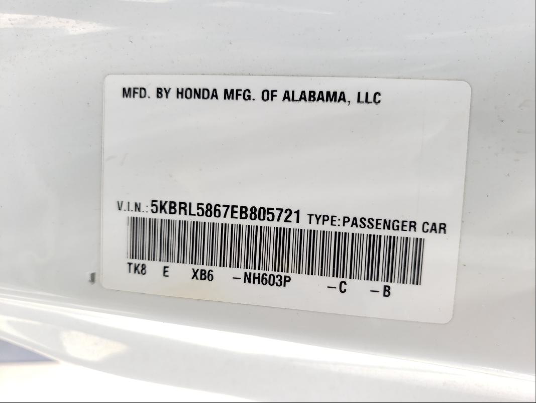 Photo 9 VIN: 5KBRL5867EB805721 - HONDA ODYSSEY EX 