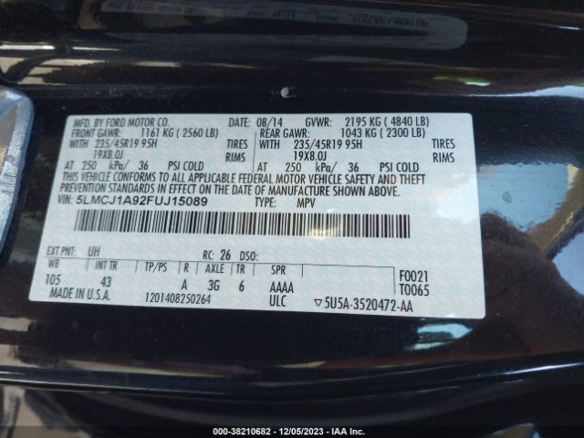 Photo 8 VIN: 5LMCJ1A92FUJ15089 - LINCOLN MKC 