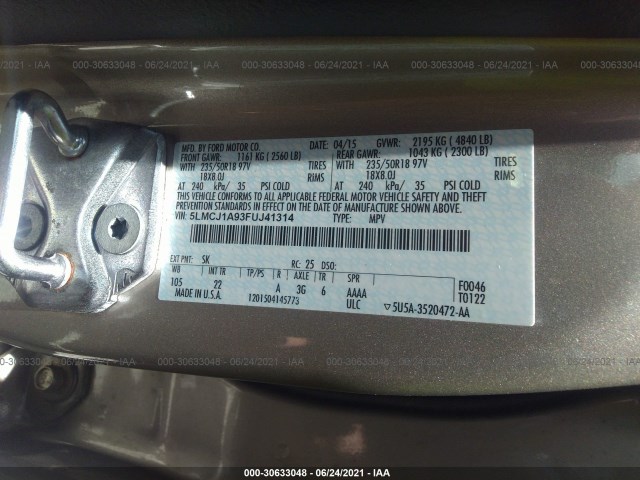 Photo 8 VIN: 5LMCJ1A93FUJ41314 - LINCOLN MKC 