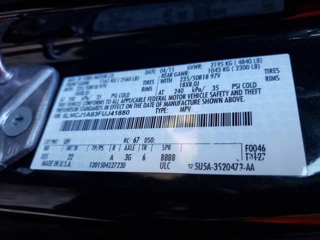 Photo 9 VIN: 5LMCJ1A93FUJ41880 - LINCOLN MKC 