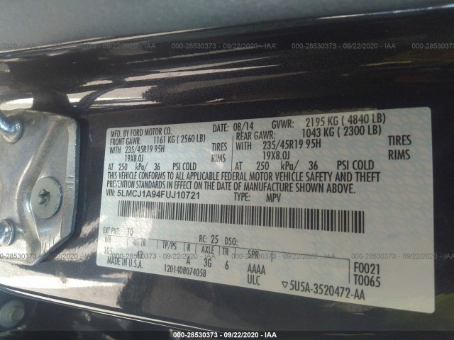 Photo 8 VIN: 5LMCJ1A94FUJ10721 - LINCOLN MKC 