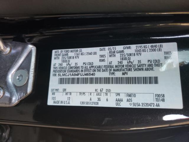 Photo 9 VIN: 5LMCJ1A94FUJ46540 - LINCOLN MKC 