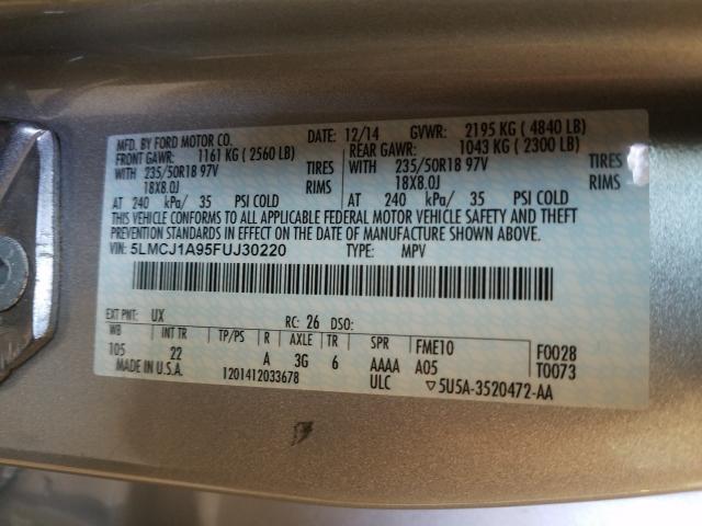 Photo 9 VIN: 5LMCJ1A95FUJ30220 - LINCOLN MKC 