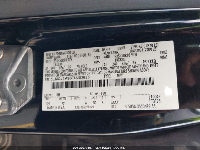 Photo 8 VIN: 5LMCJ1A96FUJ03625 - LINCOLN MKC 