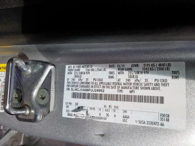 Photo 9 VIN: 5LMCJ1A96FUJ24992 - LINCOLN MKC 