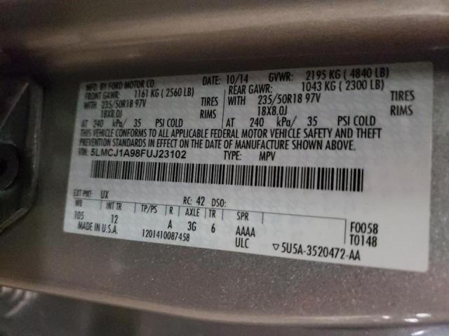 Photo 9 VIN: 5LMCJ1A98FUJ23102 - LINCOLN MKC 