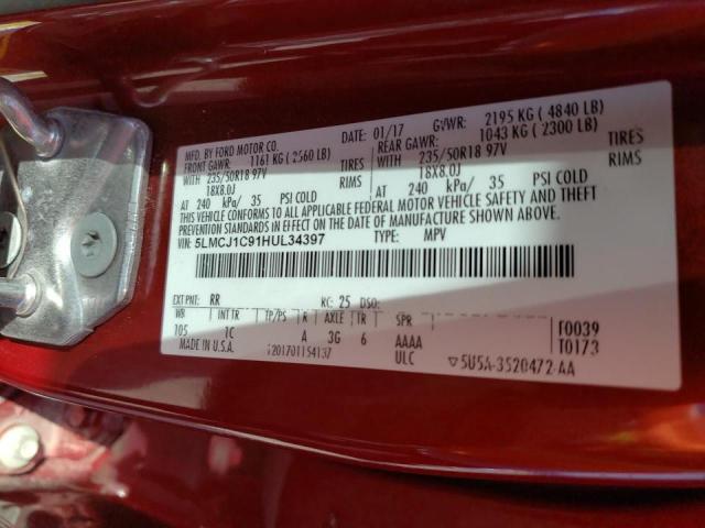 Photo 9 VIN: 5LMCJ1C91HUL34397 - LINCOLN MKC PREMIE 