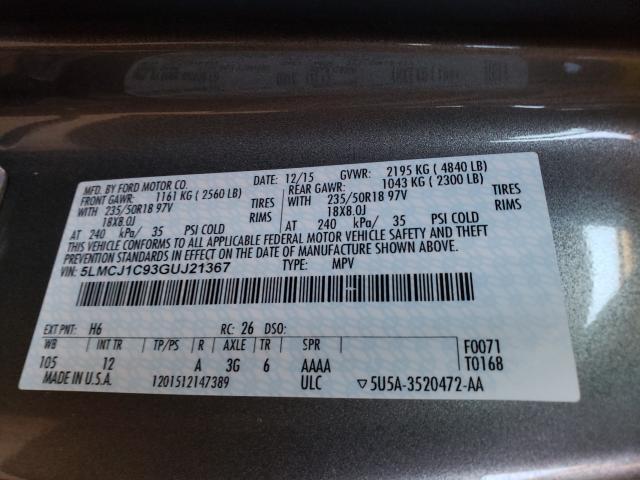 Photo 9 VIN: 5LMCJ1C93GUJ21367 - LINCOLN MKC PREMIE 