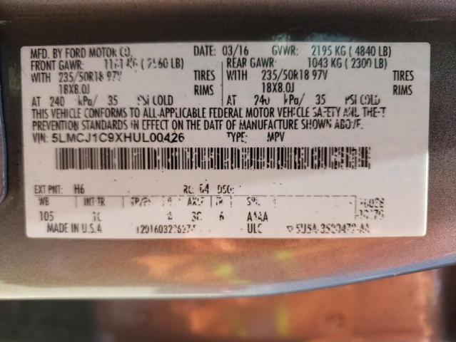 Photo 11 VIN: 5LMCJ1C9XHUL00426 - LINCOLN MKC PREMIE 