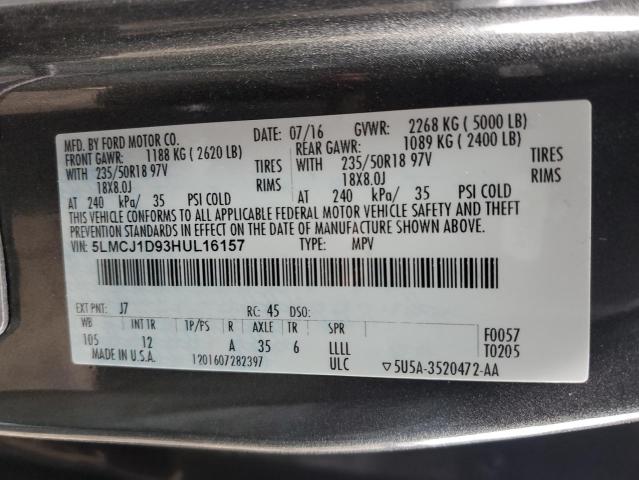 Photo 11 VIN: 5LMCJ1D93HUL16157 - LINCOLN MKC 