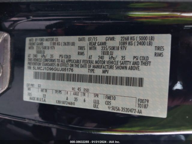 Photo 8 VIN: 5LMCJ1D96GUJ05176 - LINCOLN MKC 