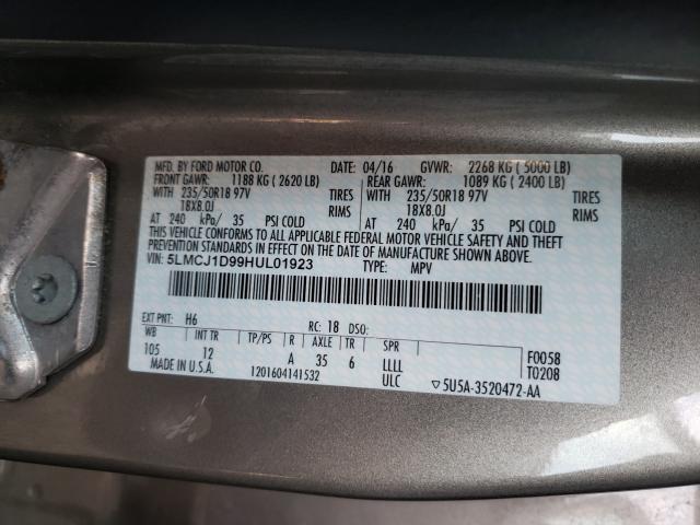 Photo 9 VIN: 5LMCJ1D99HUL01923 - LINCOLN MKC 