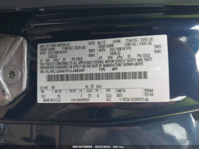 Photo 8 VIN: 5LMCJ2A91FUJ48347 - LINCOLN MKC 