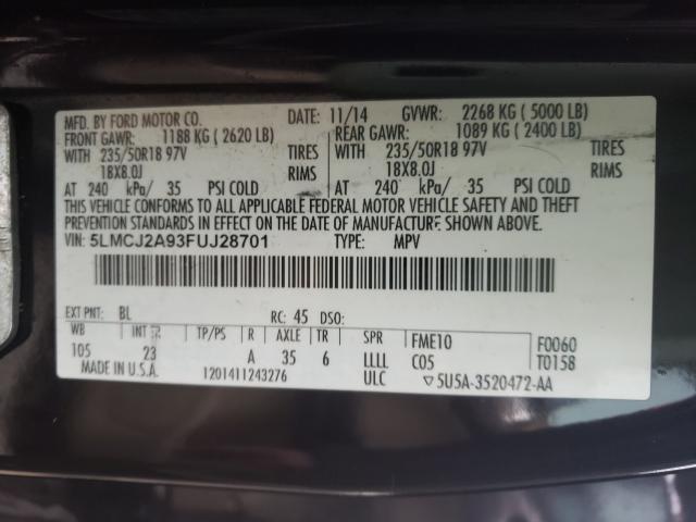 Photo 9 VIN: 5LMCJ2A93FUJ28701 - LINCOLN MKC 